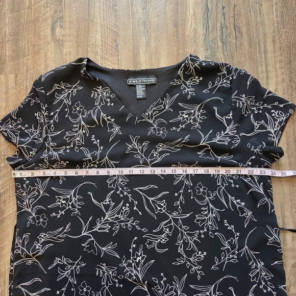 A Wild Thyme Black And White Floral Maxi Dress Size 20 - Picture 10 of 11